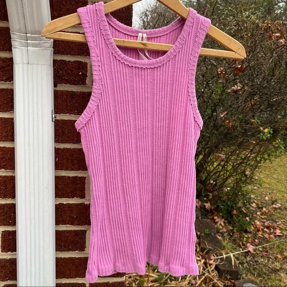 Anthropologie Pink Tank Top Women's Medium - Picture 1 of 4